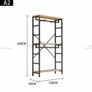 Scaffali <span class=keywords><strong>di</strong></span> esposizione multifunzionali della maglietta della mobilia della Boutique supporto dell'<span class=keywords><strong>abbigliamento</strong></span> scaffali dell'<span class=keywords><strong>abbigliamento</strong></span> dell'indumento del metallo <span class=keywords><strong>per</strong></span> gli uomini del negozio - Product Image 6