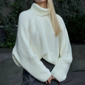 Maglione a collo alto 2025 <span class=keywords><strong>donna</strong></span> maglioncino bianco autunno crema maglioncino lavorato a <span class=keywords><strong>maglia</strong></span> maglioni Mujer - Product Image 1