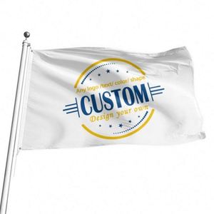 Digital Printing Size Any Design Premium Fabric White Round Logo Outdoor Use Custom Flags, <b>Banners</b> - Product Image 4