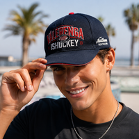 Casquette de baseball structurée personnalisée style vintage avec contraste d'images, respirante, imperméable, robuste, multicolore et brodée, type « Dad Hat »