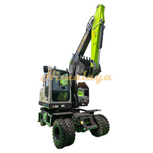Zoomlion ZE75WG escavatore idraulico a ruote Komatsu PC70MR-6 Kubota KX080-4 bruco 307.5 costruzione urbana movimento terra - Product Image 1