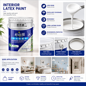 Pintura de Látex para Interiores de 20 KG, Bajo Olor, Lavable, Antimanchas, Pintura de Emulsión a Base de Agua para Paredes Interiores del Hogar - Product Image 6