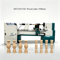 Tour à bois CNC Mustang MT1530 avec diamètre de rotation maximal de 300 mm et longueur de pièce maximale de 1500 mm, facile à utiliser