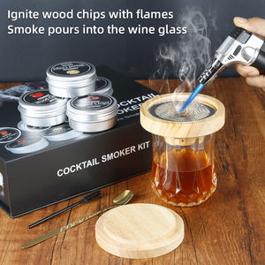 Kit de fumeur de whisky cocktail personnalisé Copeaux de bois Whisky Glaçage Glaçon Whisky Cadeau pour hommes Bar Restaurant Usage domestique - Product Image 4