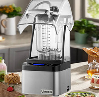 Blender commercial Longyue 8007, machine à smoothies, 2 L, 1800 W, commande par pavé tactile, 5+ vitesses, couvercle insonorisé pour usage domestique et commercial