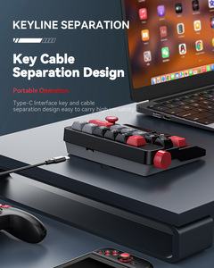 Clavier mécanique portable MKESPN K809 avec joystick, clavier de jeu programmable filaire USB Type-C RGB à commutation à chaud pour ordinateur de bureau - Product Image 6