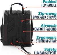 Sac de transport pour chaussures de ski grande capacité, imperméable, pour bottes de snowboard, compatible casque, lunettes, gants, ventilé avec bandoulière