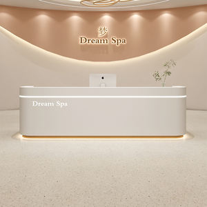 Moderno semplice banco di accoglienza in legno per <span class=keywords><strong>Studio</strong></span> di bellezza salone di bellezza <span class=keywords><strong>Studio</strong></span> post-partum <span class=keywords><strong>Care</strong></span> Center Dance Class Company Front - Product Image 1