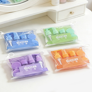 Travel-sized travel-sized bottle <b>set</b> (6-in-1): Cosmetic lotion bottle, small <b>spray</b> bottle, plastic <b>spray</b> bottle, pump sample - Product Image 1