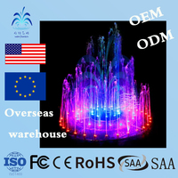 Diseño gratuito de fuentes de espectáculo de agua de baile 3D y fuentes de baile de música de piscina ligera