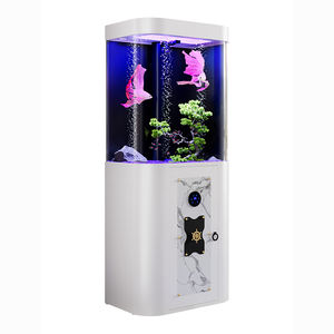 <span class=keywords><strong>Aquarium</strong></span> cylindrique en plastique durable de 150 L, nouveau design, type sol, facile à nettoyer, en noir, pour salon, bureau, salle d'étude - Product Image 3