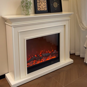 Chimenea Eléctrica Independiente, Calentador con Llama LED de 42"-60" con Control Remoto para Decoración de Sala de Estar o Casa de Campo - Product Image 3