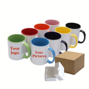 Rim Color Ceramic Coffee <b>Mug</b> 11Oz Professional Grade Blank for Custom Sublimation Logo Printing - Product Image 4