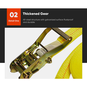 Élingues d'arrimage à cliquet super robustes de 15 pieds 4PK 1500 lb Résistance à la rupture - Product Image 3