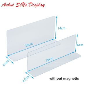 Diviseur d'étagères de supermarché en plastique PVC magnétique en forme de L pour séparateur d'affichage de marchandises pour étagère - Product Image 6