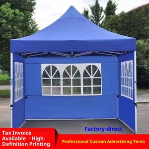 Quảng Cáo ngoài trời thương mại cho thấy Lều gấp bốn góc triển lãm hai lớp sắt ống không thấm nước Oxford vải tùy chỉnh - Product Image 5