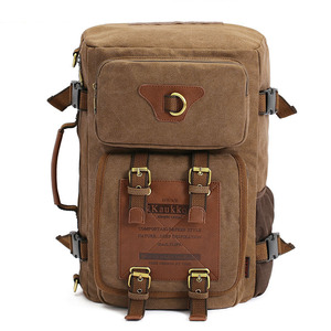Mochila de lona para deportes al aire libre <span class=keywords><strong>Retro</strong></span> transfronteriza para hombres, bolso de mano multifuncional para estudiantes universitarios, montañismo, moda - Product Image 1