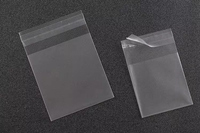 Sacs en PE transparents à fermeture autocollante avec logo personnalisé, petite pochette refermable à fermeture éclair pour accessoires de cheveux, bijoux, cadeaux
