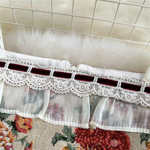 Özelleştirilmiş tarzı fener kısa kollu kare boyun patchwork jakarlı kemer orta uzunluğu evaze elbise - Product Image 3