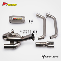 Système d'échappement complet en acier inoxydable Forsound Factory, silencieux court type flèche, prix de gros pour Yamaha MT07 2014-2026