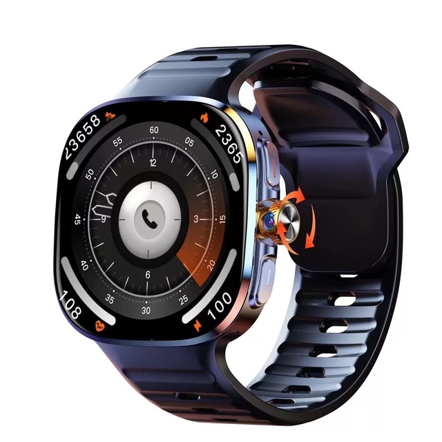 Hotsale M99 4G Smart Watch SIM Card Android 8.1 Pull-out Camera Video Call WiFi GPS 3+32GB Memory AMOLED Leather Strap Watch