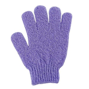 Gants de bain à cinq doigts Exfoliant Outil de gommage du dos Serviette de bain en polyester Application corporelle - Product Image 4