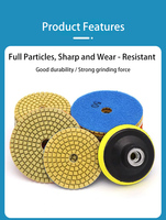 Disques abrasifs ronds refroidis à l'eau ZYQ155 Aquagrind Pro pour le polissage de la pierre, du marbre, du granit, du quartz, du métal, taille moyenne 20, fabriqués en Chine