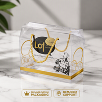 Prix de gros, emballage cadeau transparent, sac cadeau, sac de shopping transparent, boîtes en plastique pour la vente au détail