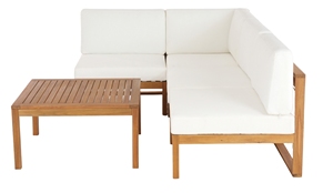 Juego de muebles minimalistas de madera de lujo para exteriores | Juego de café y sofás duraderos para hoteles, villas y patios | Hecho en Vietnam - Product Image 2