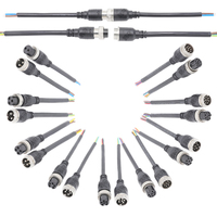 Connecteur électrique aviation GX16 10 voies PVC noir câble 22/24AWG injecté avec prise mâle femelle adaptateur de signal 2A pour capteur