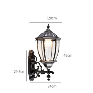 ไฟติดผนังพลังงานแสงอาทิตย์ LED 2W แบบหรี่แสงได้สำหรับตกแต่งกลางแจ้ง IP55ในสวนให้ความสว่างและพลังงาน - Product Image 5