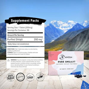 Tabletas de Shilajit, Ashwagandha y Maca Personalizadas de la Empresa, Cápsulas de Shilajit del Himalaya, Tabletas de Shilajit que Apoyan el Metabolismo y la Salud - Product Image 2