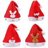 Gorros Navideños LED con Luces, Gorros de Santa Claus, Gorros de Muñeco de Nieve y Alces de Dibujos Animados para Adultos y Niños, Decoraciones Navideñas