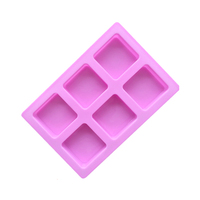 064 Werks bestand 6 Hohlräume Rechteckform Silikon kuchen form DIY Seifen herstellungs formen Silikon kerzen formen Silikon harz bpa f