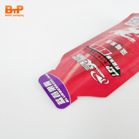 Op maat gemaakte bedrukte Doypack 35g bosbessenjam aardbeienappelsaus sap die-cut gevormde sachet plastic verpakkingszakjes
