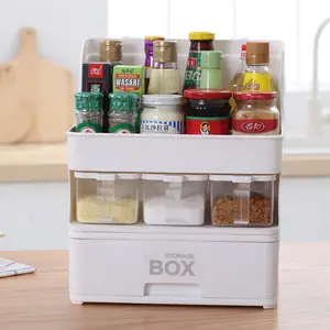 Öl feste Gewürz box mit Deckel Sojasauce Essig Flasche Zucker und Salzglas Rack Schublade Typ Küche liefert Aufbewahrung sbox