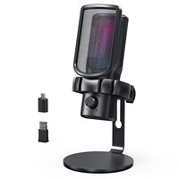 Microphone d'enregistrement de studio professionnel Offre Spéciale avec microphone à condensateur de support de bureau pour le chant de diffusion en direct