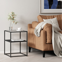 Table d'appoint de salon nordique en fer forgé, table plateau multifonctionnelle simple, petite table basse d'angle