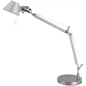 Luminária de mesa de metal em forma de chapéu, lâmpada com braço duplo regulável, lâmpada de iluminação para trabalho de estudo