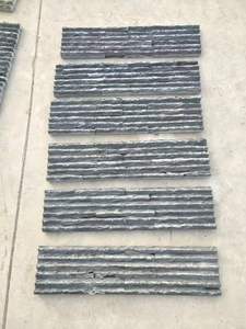 Paneles <span class=keywords><strong>de</strong></span> Pizarra Negra Natural para Paredes Exteriores, Revestimiento <span class=keywords><strong>de</strong></span> <span class=keywords><strong>Piedra</strong></span> Apilada Natural para <span class=keywords><strong>Fachadas</strong></span> Exteriores - Product Image 2