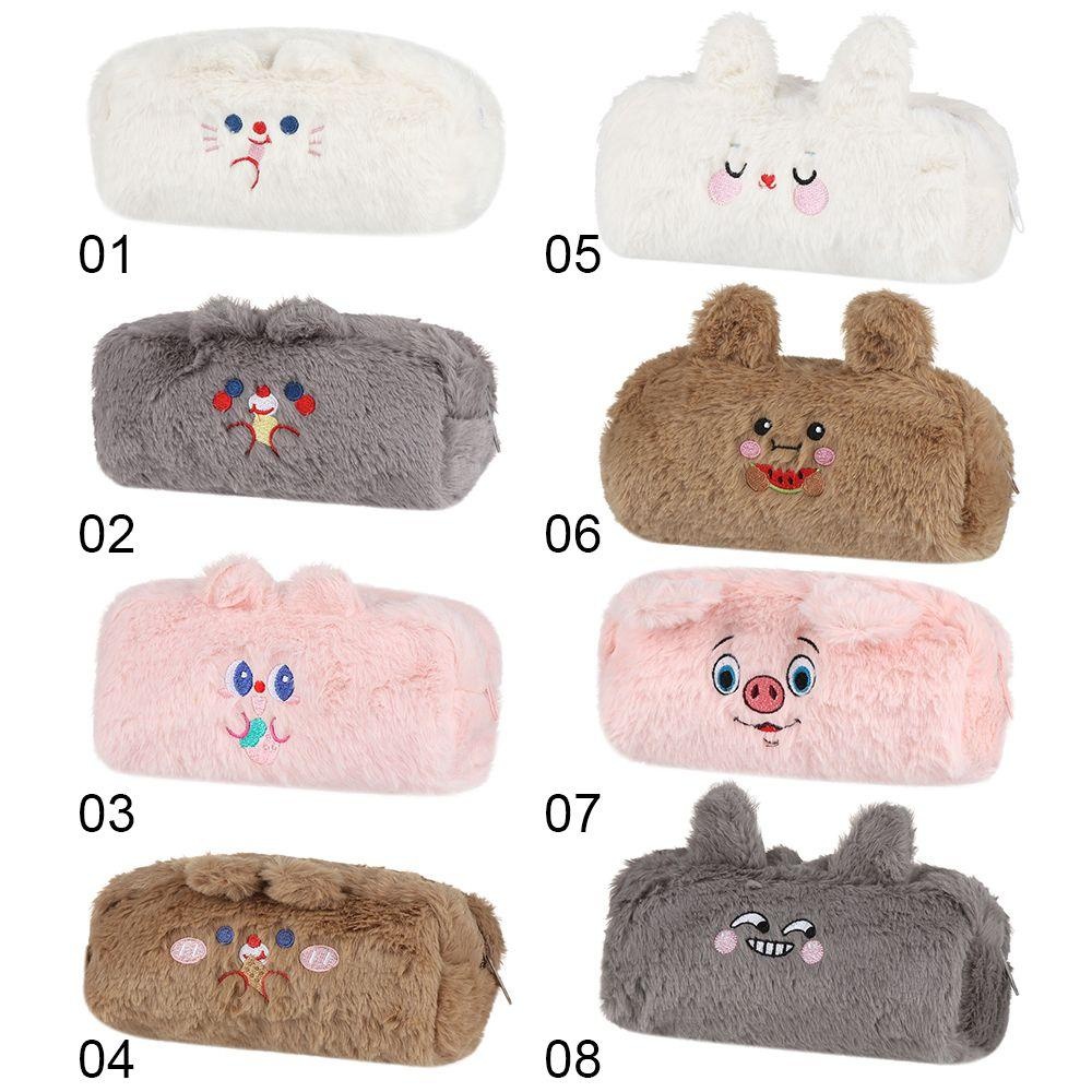 New Cute Pencil Case Gift School Supplies Plush Stationery Bag Fashion Student Girl Storage Bag Large Capacity