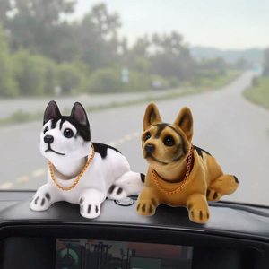 Populaire et mignon Chiot Bobblehead en résine, jouet amusant à tête oscillante pour tableau de bord de <span class=keywords><strong>voiture</strong></span> et décoration intérieure automobile - Product Image 5