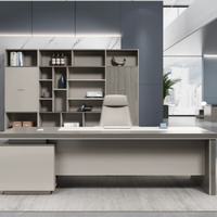 Nouvelle combinaison de table et de chaise de bureau en bois moderne, durable et réglable, bureau de direction haut de gamme avec tiroir de rangement pour dossiers