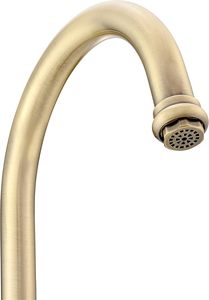 Robinet mélangeur de cuisine ENKI <span class=keywords><strong>Dorchester</strong></span> KT059 en bronze antique huilé, à double débit, étanche, à double levier blanc, orientable, pour montage sur plan. - Product Image 3