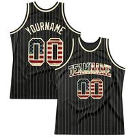Kustom grosir terbaru desain sublimasi Retro bergaris Mesh reversibel basket Jersey untuk pria