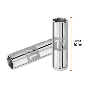 Juego de Llaves de Tubo de 6 Puntas, 17 mm de Largo, Accionamiento de 1/2'', Marca TRUPER - Product Image 3