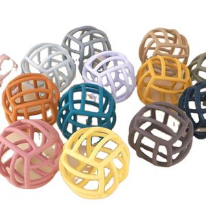 Jouet de dentition en silicone sans BPA pour nouveau-nés et enfants, balle à mâcher sûre, cadeau pour bébé, qualité alimentaire, personnalisable, en promotion - Product Image 1