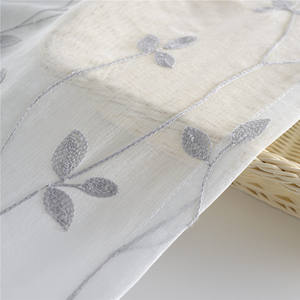 <span class=keywords><strong>Tende</strong></span> ricamate bianche <span class=keywords><strong>rustiche</strong></span> americane tenda di mantovana in foglia di ramo di colore solido per soggiorno - Product Image 4