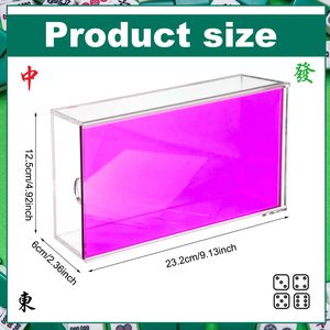 Caja de Mahjong acrílica personalizada, caja de almacenamiento de azulejos de Mahjong, caja organizadora de Mahjong para el hogar - Product Image 4