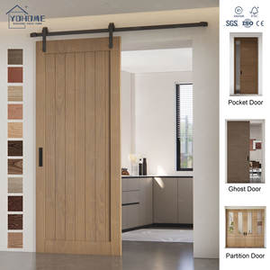 Puerta Corredera de Estilo Rústico Español con Tablero de Melamina y Kit de Herrajes para Uso Interior en Villas, Hoteles, Dormitorios y Cocinas - Product Image 6